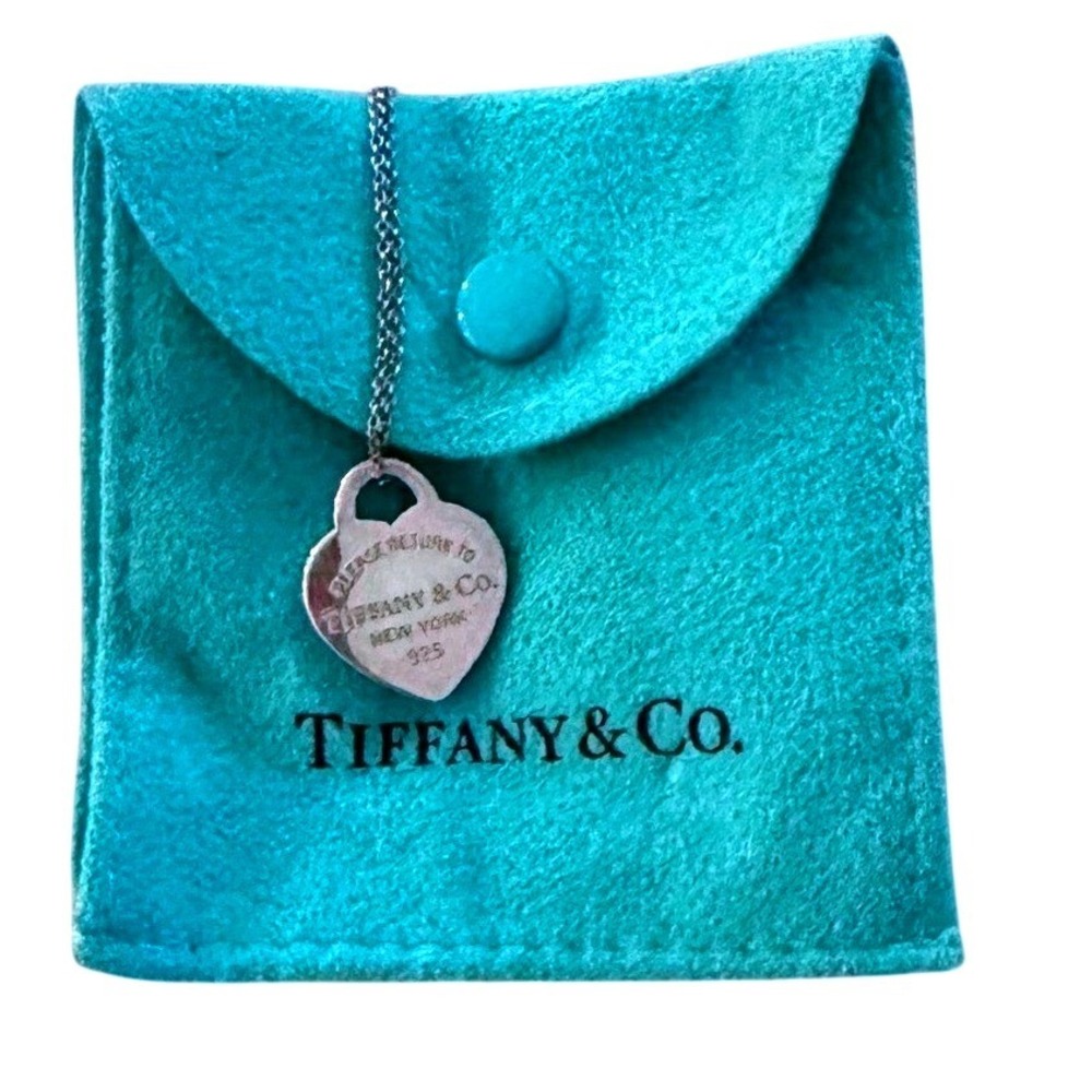 Tiffany & Co Return to Tiffany Heart Tag Necklace Sterling Silver Vintage Y2K